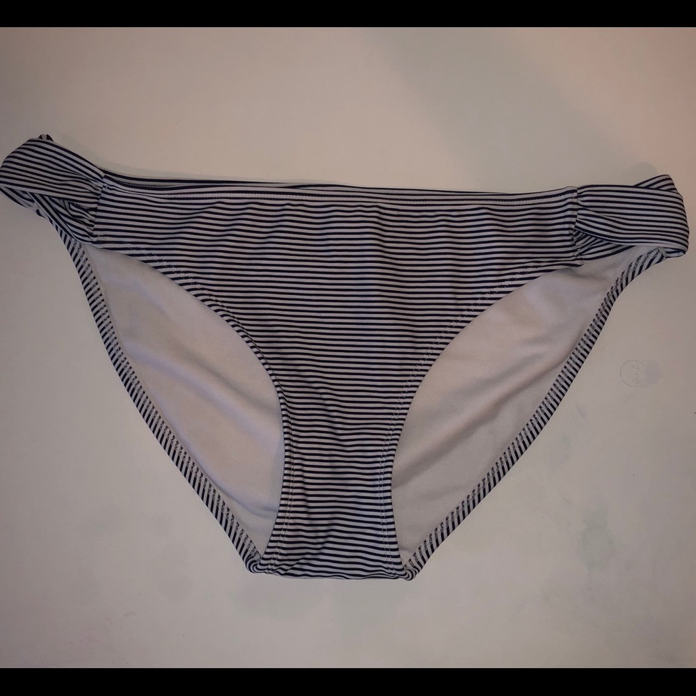 Xhilaration - Navy & White Stripped Bikini Bottom